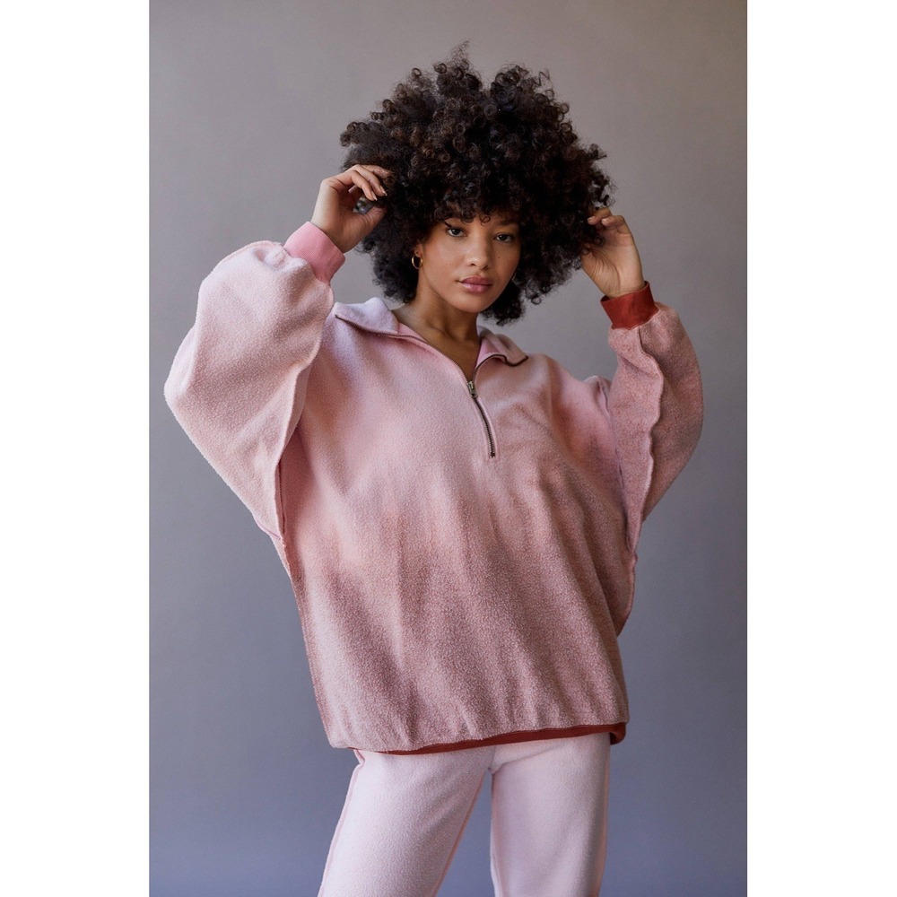 Urban Outfitters Out From Under Asher Relaxed Quarter-Zip Sweatshirt / Women's L